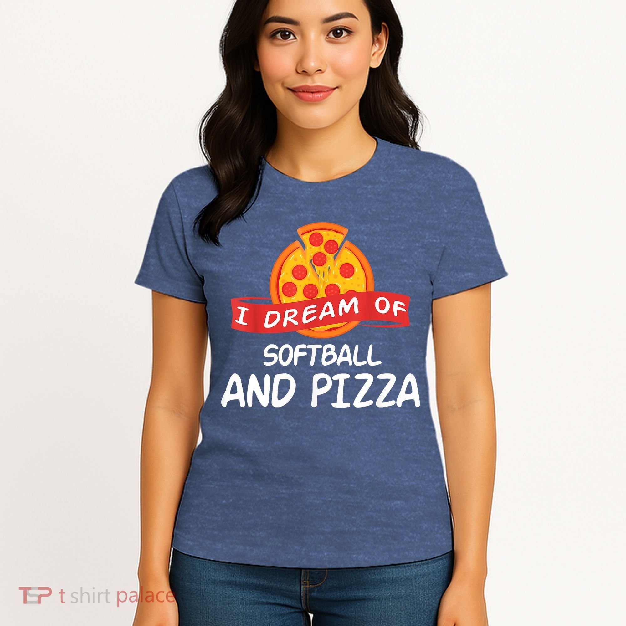 I Dream Of Softball And Pizza For Softball Players Women's T-Shirt