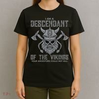 Im Descendant Of Viking Norse Mythology Women T-Shirt thumb 4
