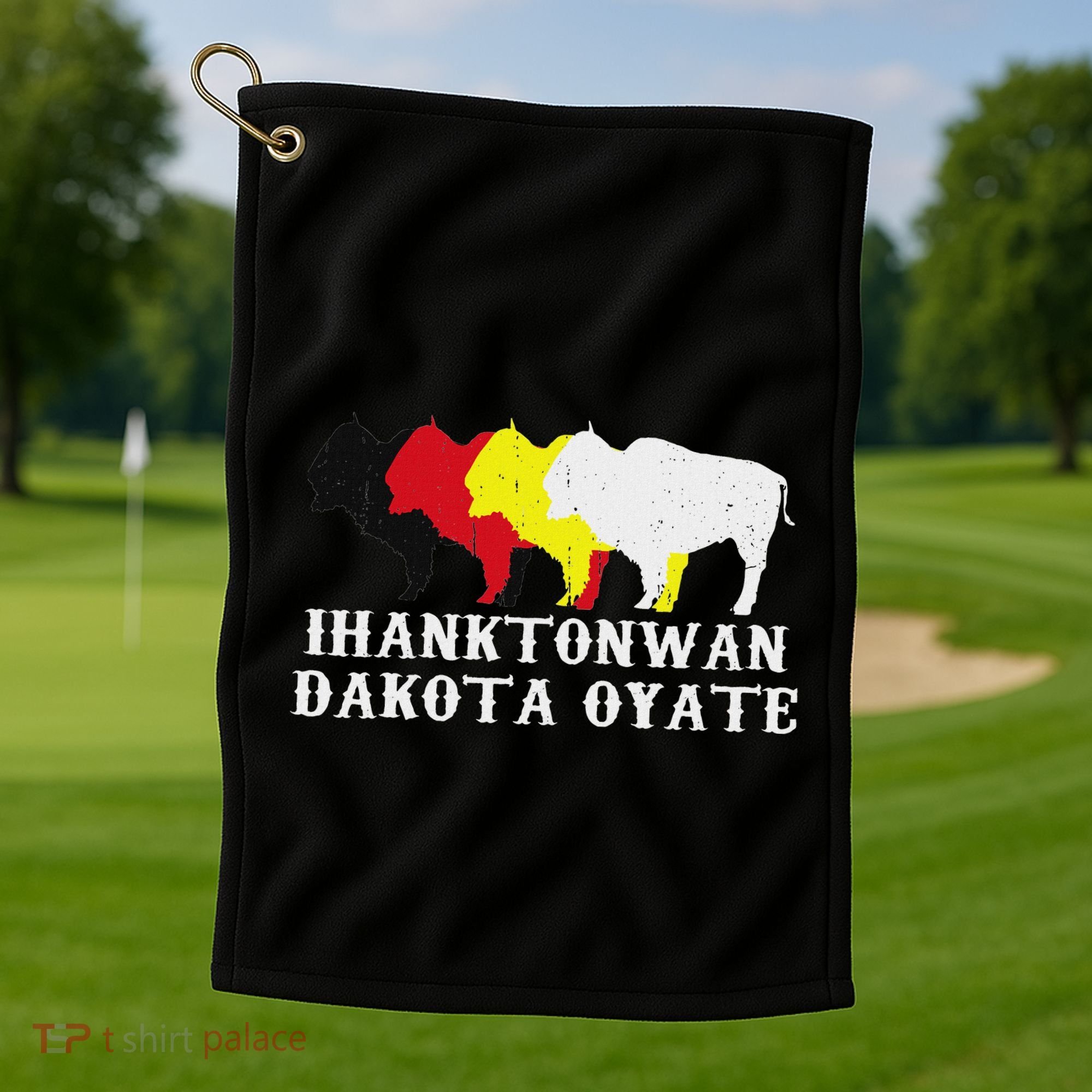 Ihanktonwan Dakota Oyate Yankton Sioux Medicine Wheel Golf Towel