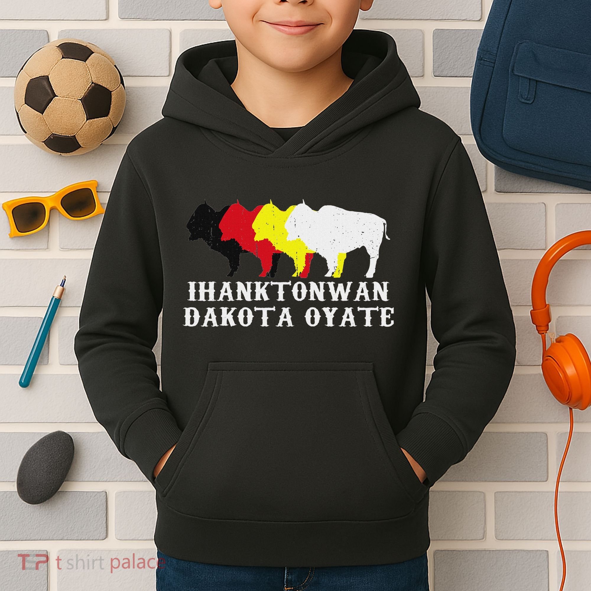 Ihanktonwan Dakota Oyate Yankton Sioux Medicine Wheel Kids Hoodie