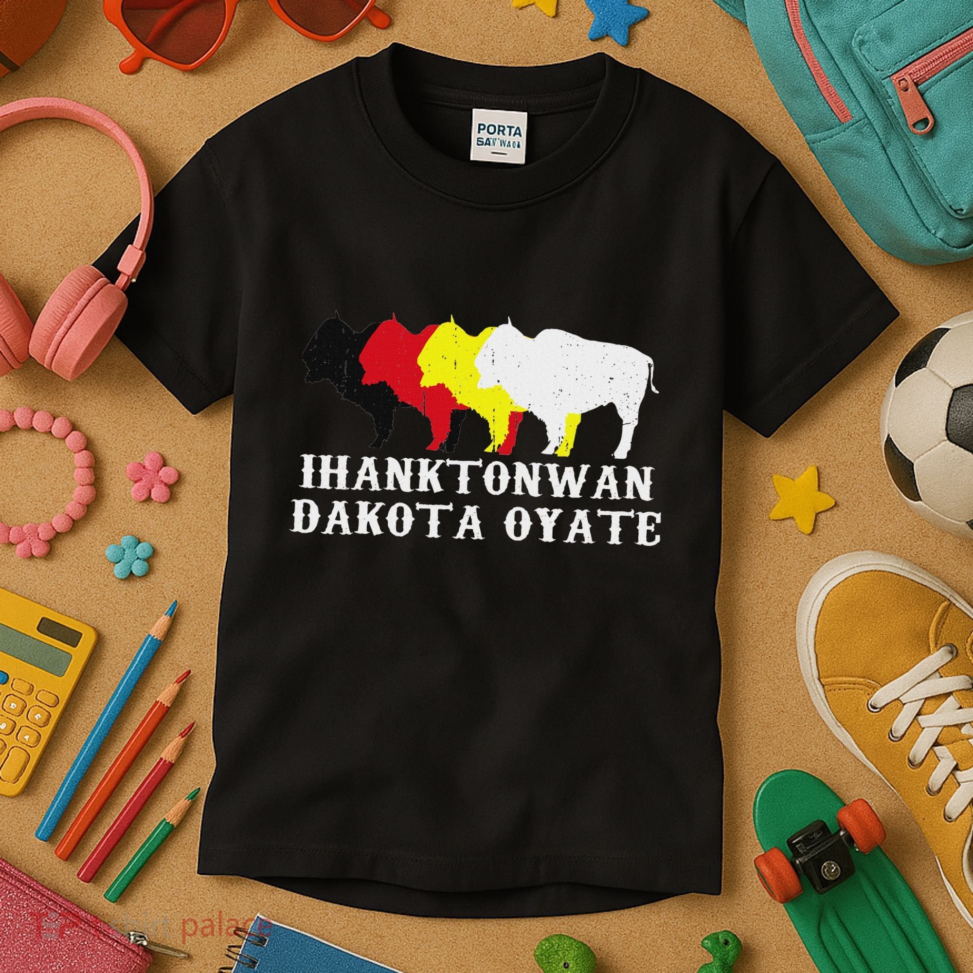 Ihanktonwan Dakota Oyate Yankton Sioux Medicine Wheel Kids T-Shirt