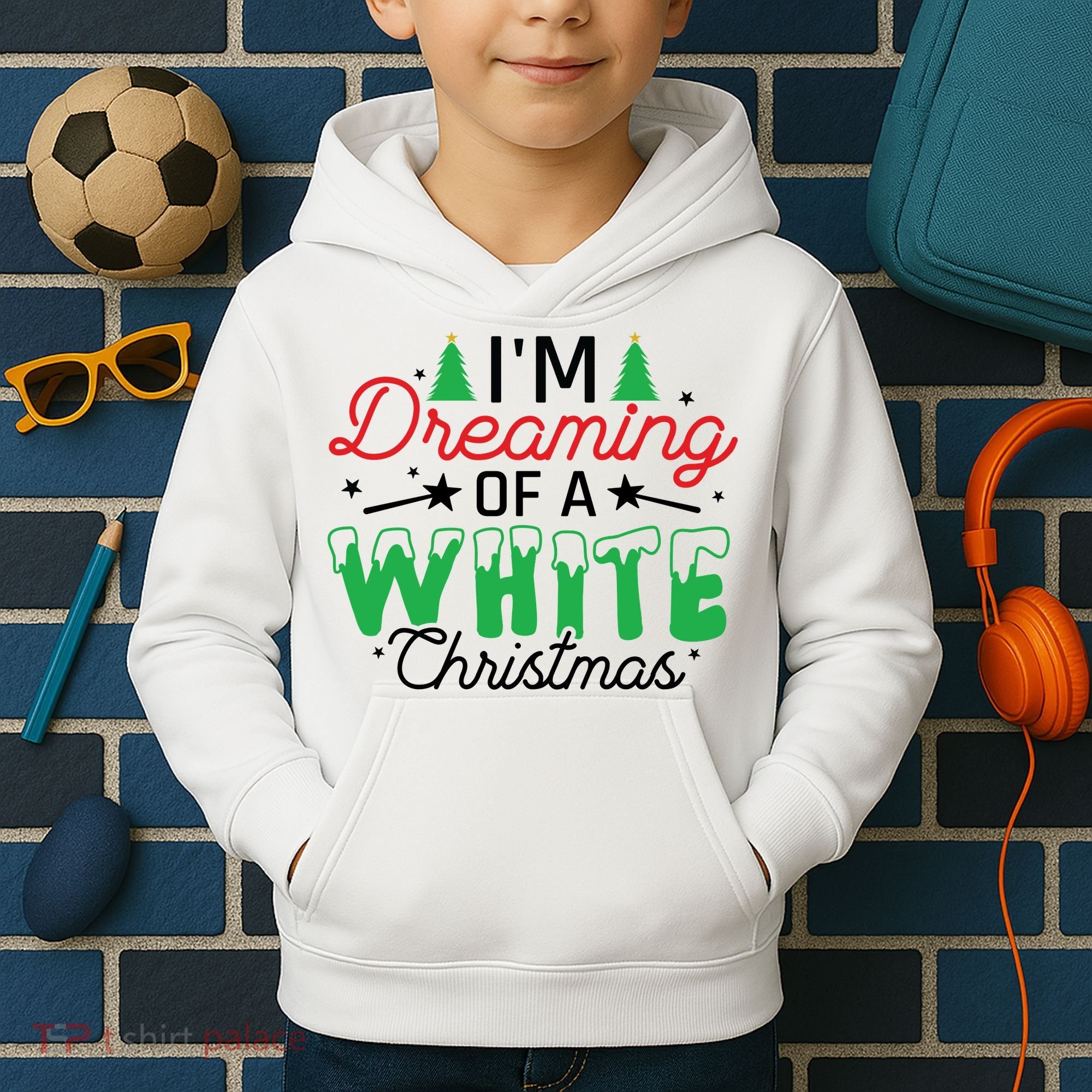 I'm Dreaming Of A White Christmas Kids Hoodie
