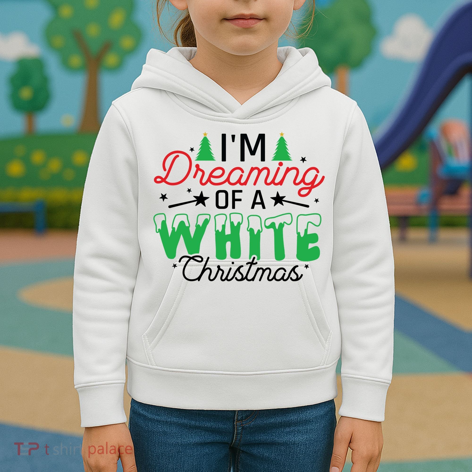 I'm Dreaming Of A White Christmas Kids Hoodie