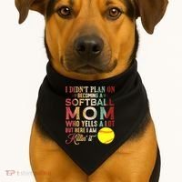 I DidnT Plan On Becoming A Softball Mom MotherS Day USA-Made Doggie Bandana thumb 1