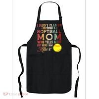I DidnT Plan On Becoming A Softball Mom MotherS Day Apron thumb 0