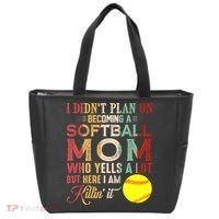I DidnT Plan On Becoming A Softball Mom MotherS Day Tote Bag thumb 0