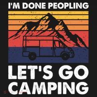 Im Done Peopling Lets Go Camping Vintage Camper Van Life Great Gift Pajama Set thumb 2