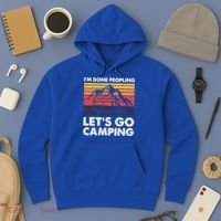 Im Done Peopling Lets Go Camping Vintage Camper Van Life Great Gift Hoodie thumb 3