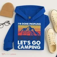 Im Done Peopling Lets Go Camping Vintage Camper Van Life Great Gift Hoodie thumb 4