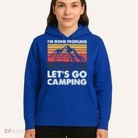 Im Done Peopling Lets Go Camping Vintage Camper Van Life Great Gift Hoodie thumb 5