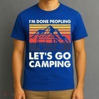 Im Done Peopling Lets Go Camping Vintage Camper Van Life Great Gift T-Shirt thumb 3
