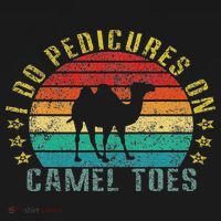 I Do Pedicures On Camel Toes Funny Retro Doggie Tank thumb 4