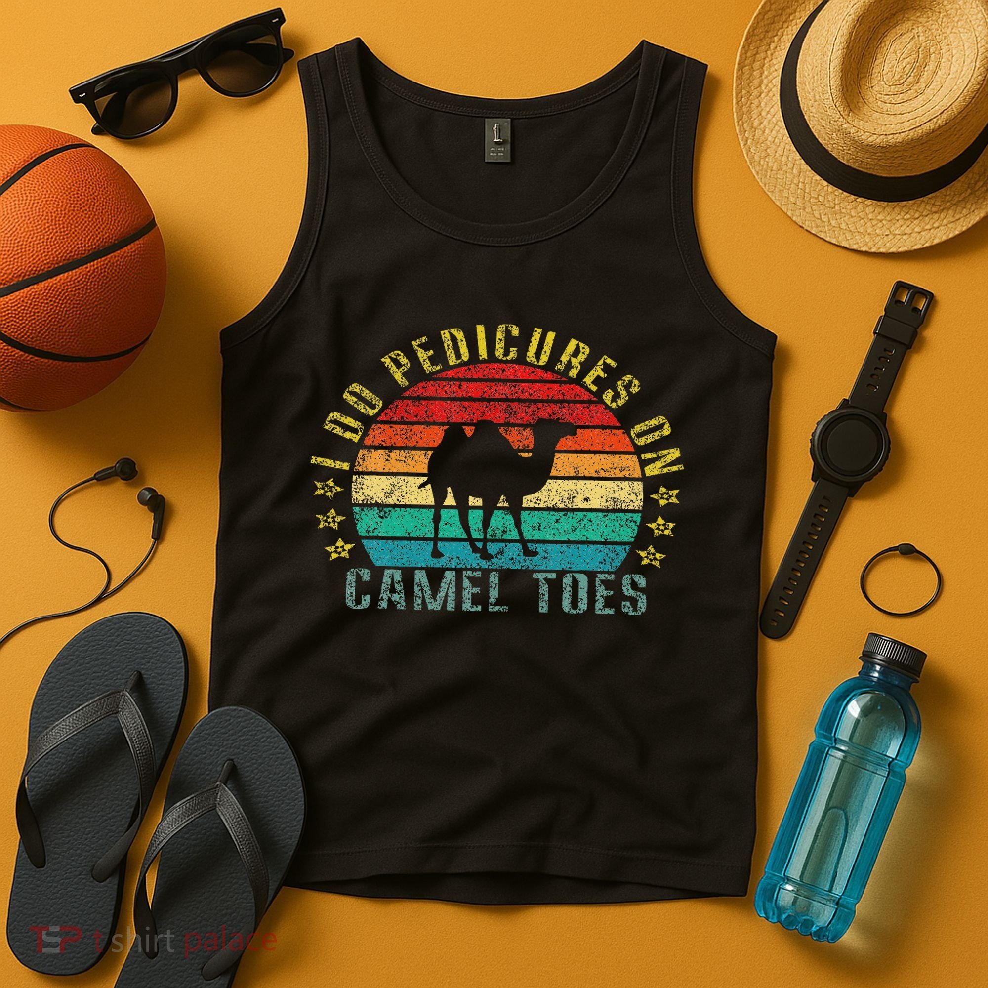 I Do Pedicures On Camel Toes Funny Retro Tank Top
