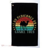 I Do Pedicures On Camel Toes Funny Retro Golf Towel thumb 0