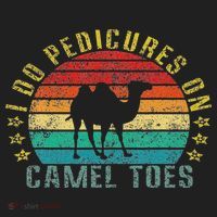 I Do Pedicures On Camel Toes Funny Retro Golf Towel thumb 3