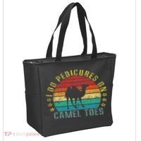 I Do Pedicures On Camel Toes Funny Retro Tote Bag thumb 2