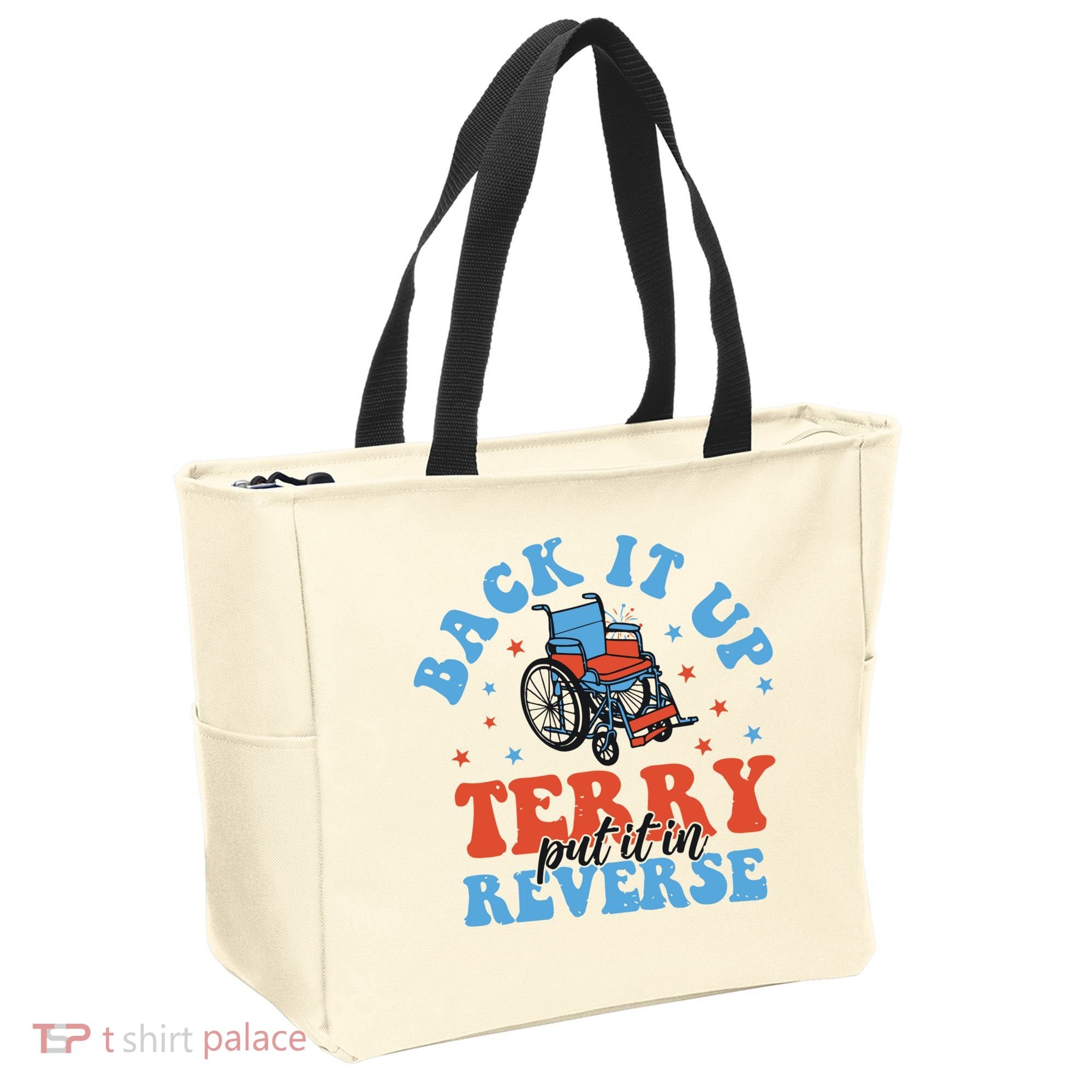 Independence Day Put It In Reverse Terry Funny 4th Of July Tote Bag