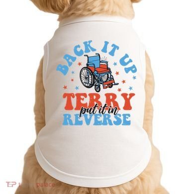 Independence Day Put It In Reverse Terry Funny 4th Of July Doggie Tank