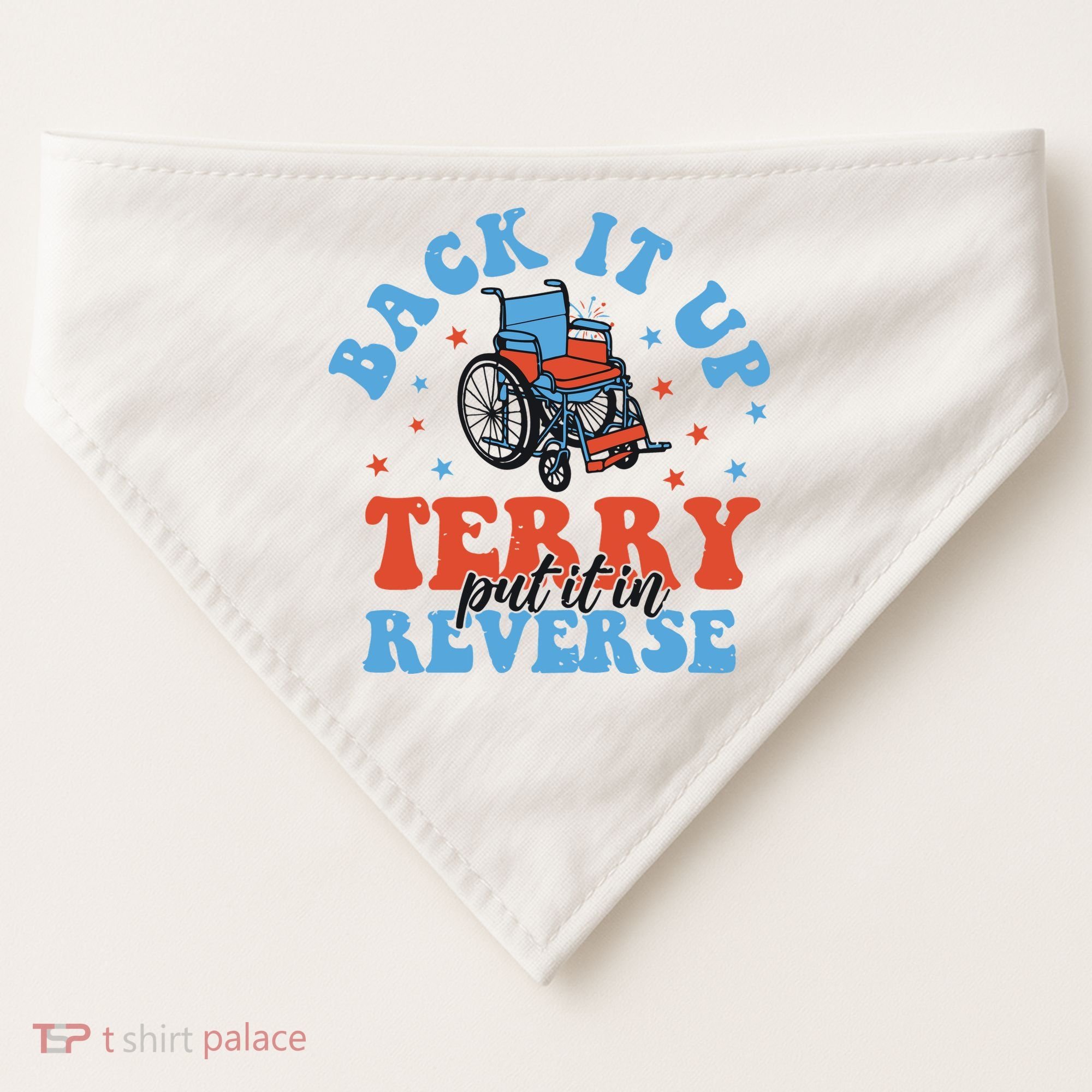 Independence Day Put It In Reverse Terry Funny 4th Of July USA-Made Doggie Bandana