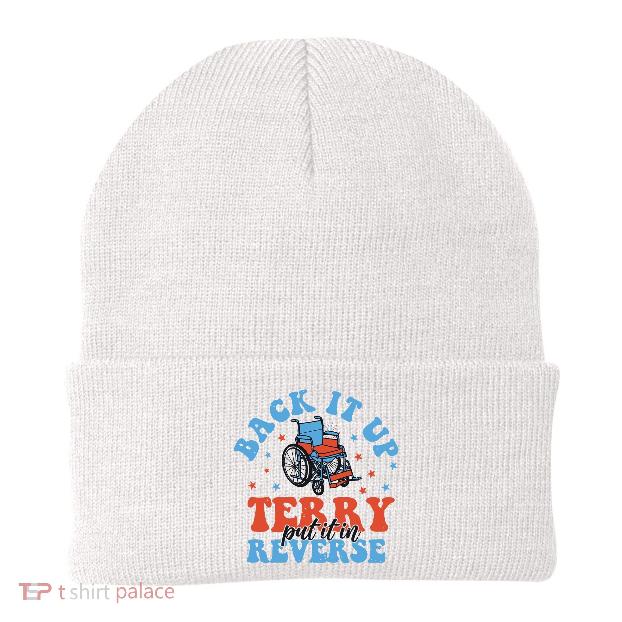 Independence Day Put It In Reverse Terry Funny 4th Of July Beanie