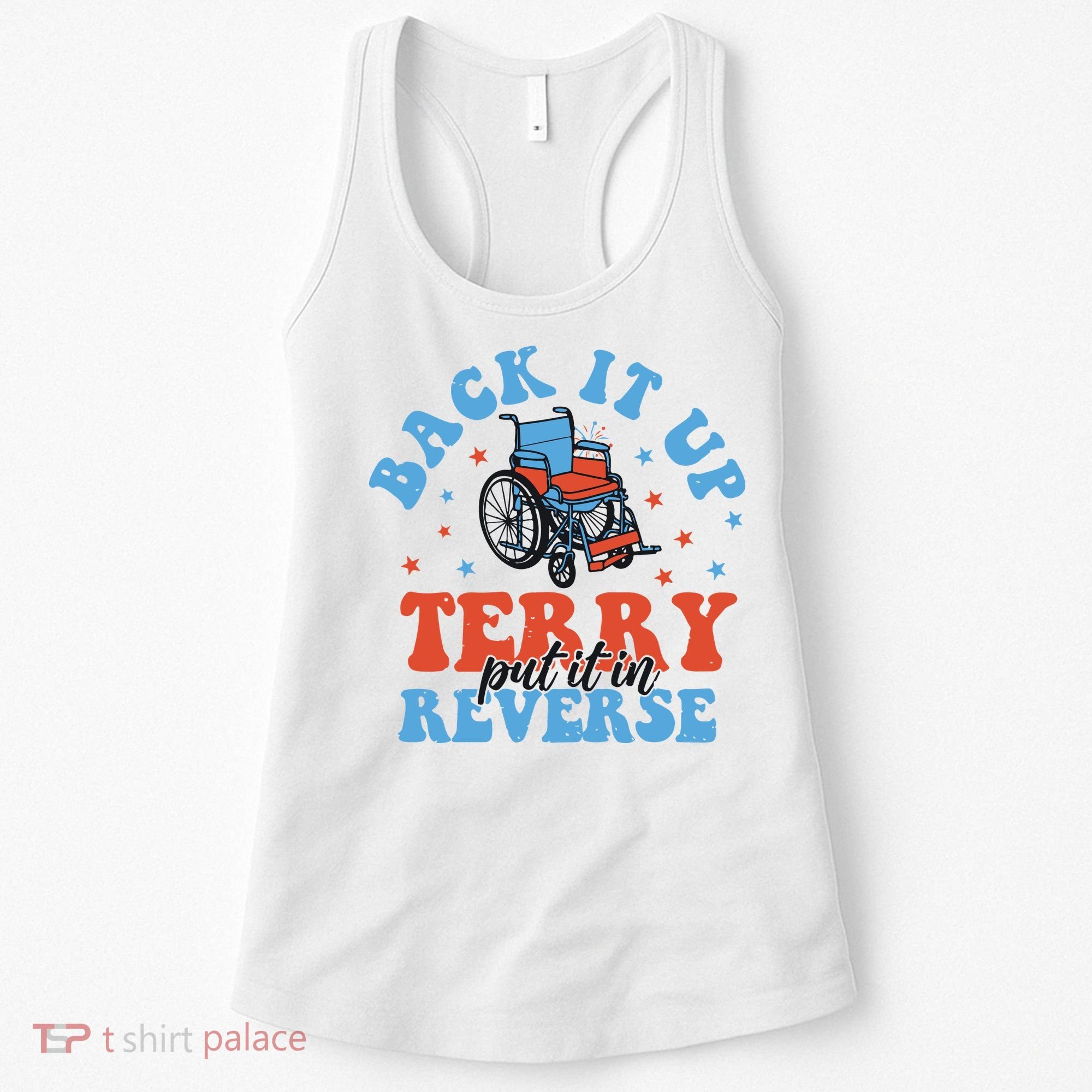 Independence Day Put It In Reverse Terry Funny 4th Of July Women's Tank Top