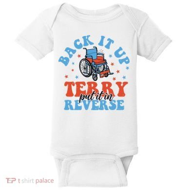 Independence Day Put It In Reverse Terry Funny 4th Of July Baby Bodysuit
