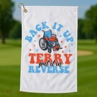 Independence Day Put It In Reverse Terry Funny 4th Of July Golf Towel thumb 1