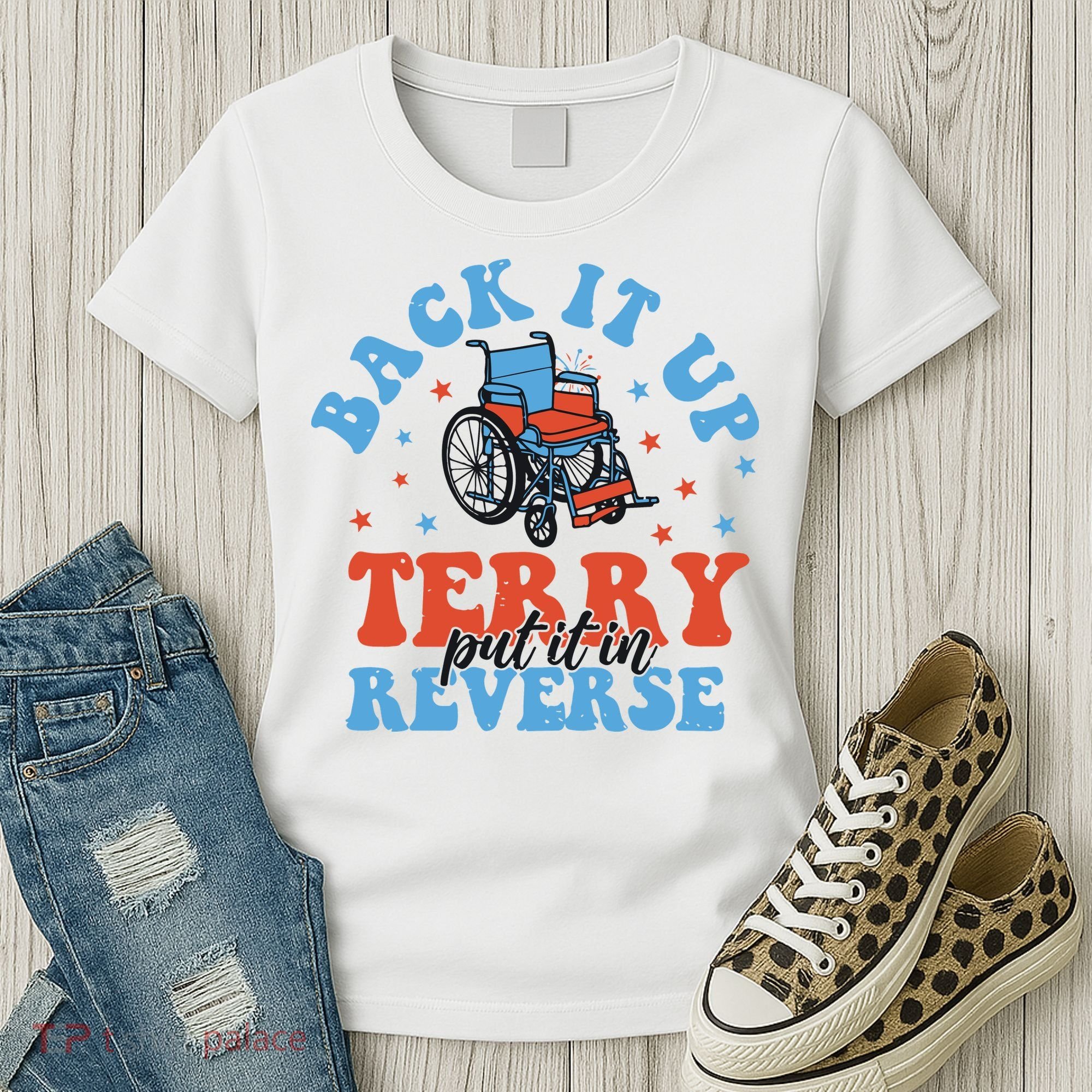 Independence Day Put It In Reverse Terry Funny 4th Of July Women's T-Shirt