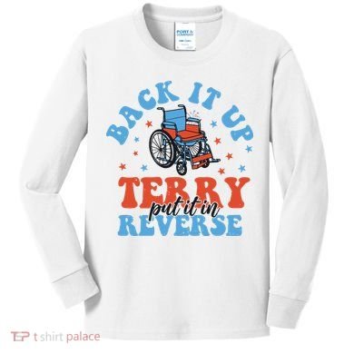 Independence Day Put It In Reverse Terry Funny 4th Of July Kids Long Sleeve Shirt