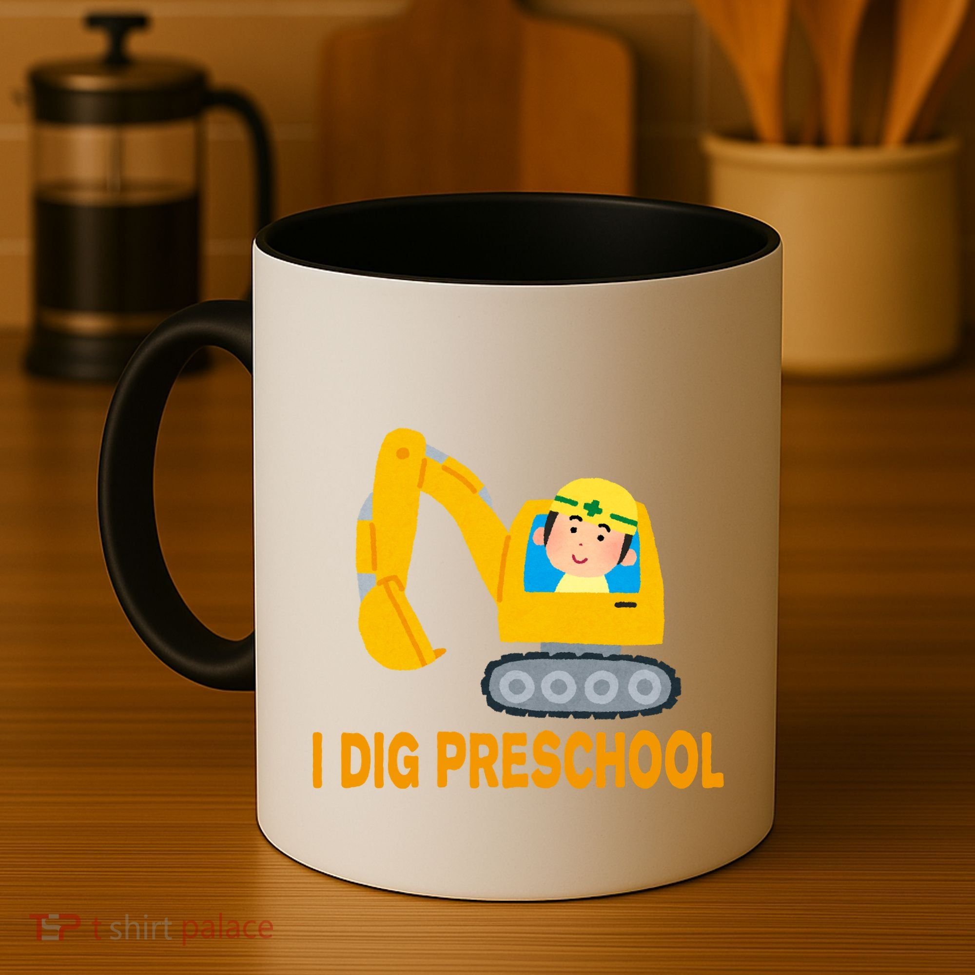 I Dig Preschool Bulldozer Coffee Mug