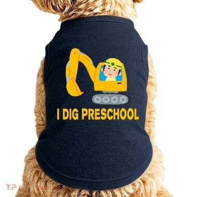 I Dig Preschool Bulldozer Doggie Tank