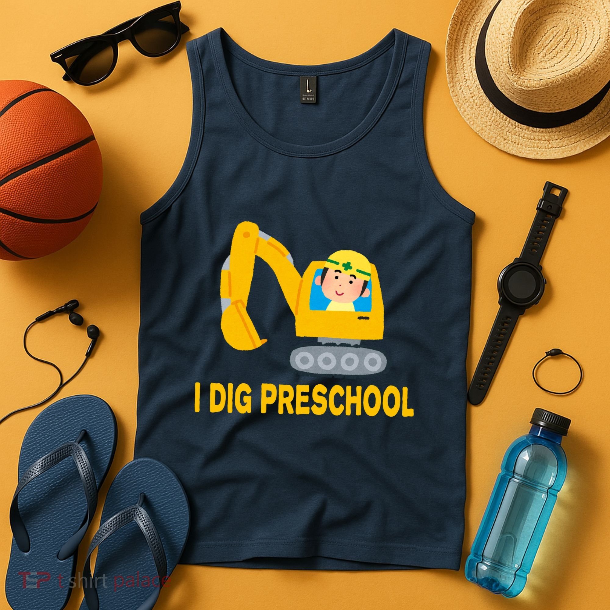I Dig Preschool Bulldozer Tank Top