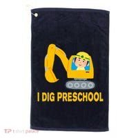 I Dig Preschool Bulldozer Golf Towel thumb 0