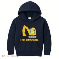 I Dig Preschool Bulldozer Kids Hoodie thumb 0