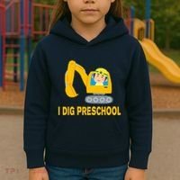 I Dig Preschool Bulldozer Kids Hoodie thumb 3