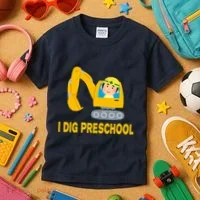 I Dig Preschool Bulldozer Kids T-Shirt thumb 3