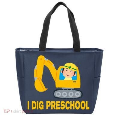 I Dig Preschool Bulldozer Tote Bag
