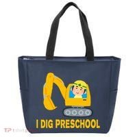 I Dig Preschool Bulldozer Tote Bag thumb 0
