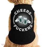 Irish Drinking Quote Cheers Fuckers Funny St Patricks Day Doggie Tank thumb 0