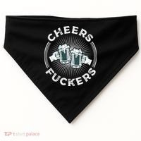 Irish Drinking Quote Cheers Fuckers Funny St Patricks Day USA-Made Doggie Bandana thumb 0