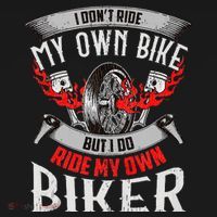 I Dont Ride My Own Bike Biker Chick Wife Red Motorcycle Women's Hoodie thumb 2