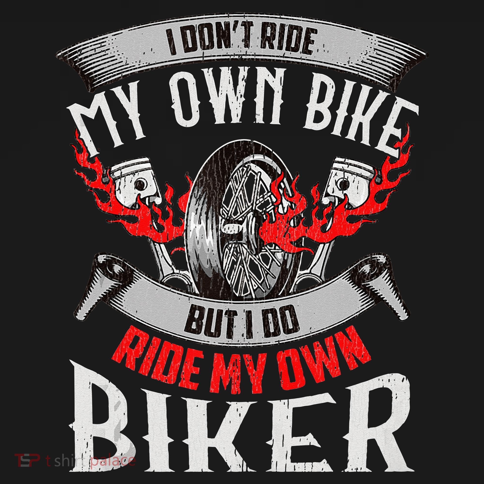 I Dont Ride My Own Bike Biker Chick Wife Red Motorcycle Women's Hoodie