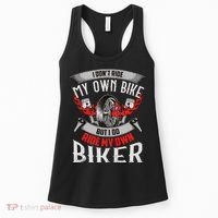I Dont Ride My Own Bike Biker Chick Wife Red Motorcycle Women's Tank Top thumb 0