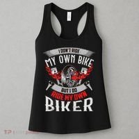 I Dont Ride My Own Bike Biker Chick Wife Red Motorcycle Women's Tank Top thumb 3