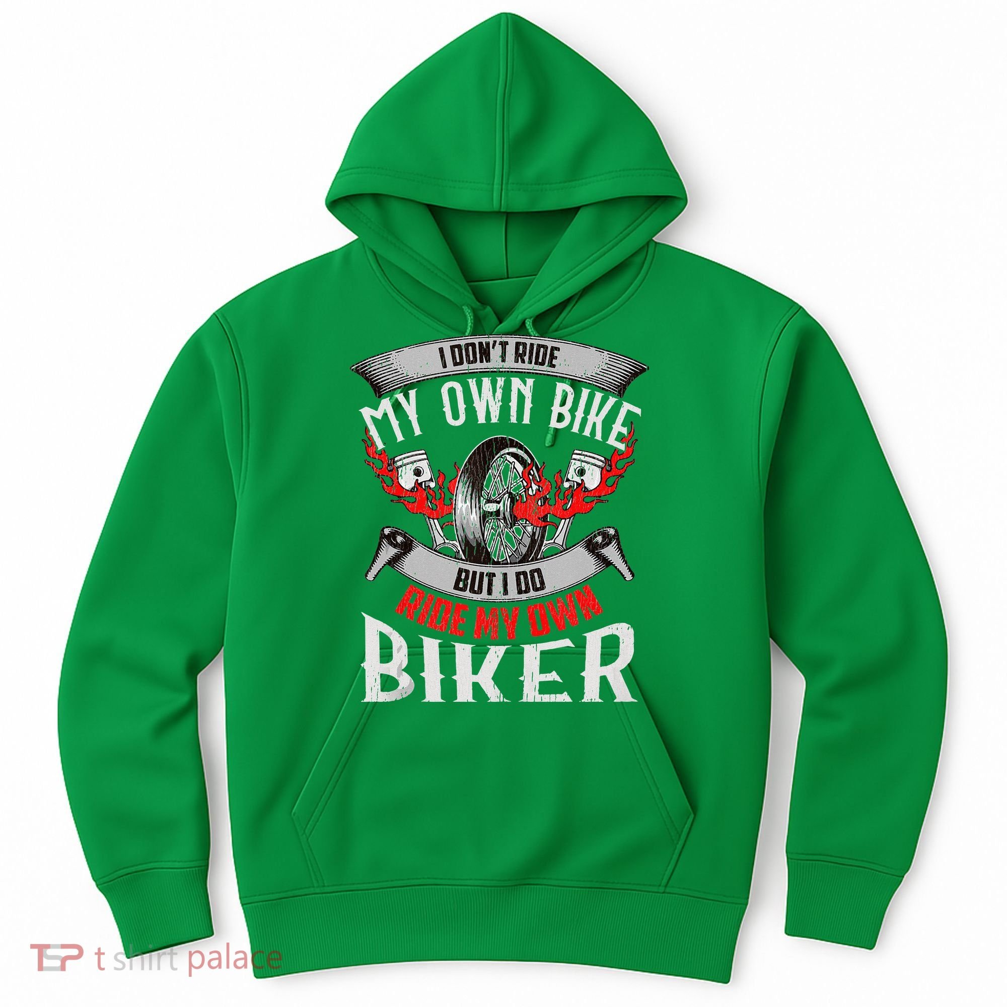 I Dont Ride My Own Bike Biker Chick Wife Red Motorcycle Hoodie