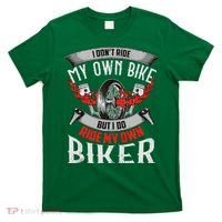 I Dont Ride My Own Bike Biker Chick Wife Red Motorcycle T-Shirt thumb 0