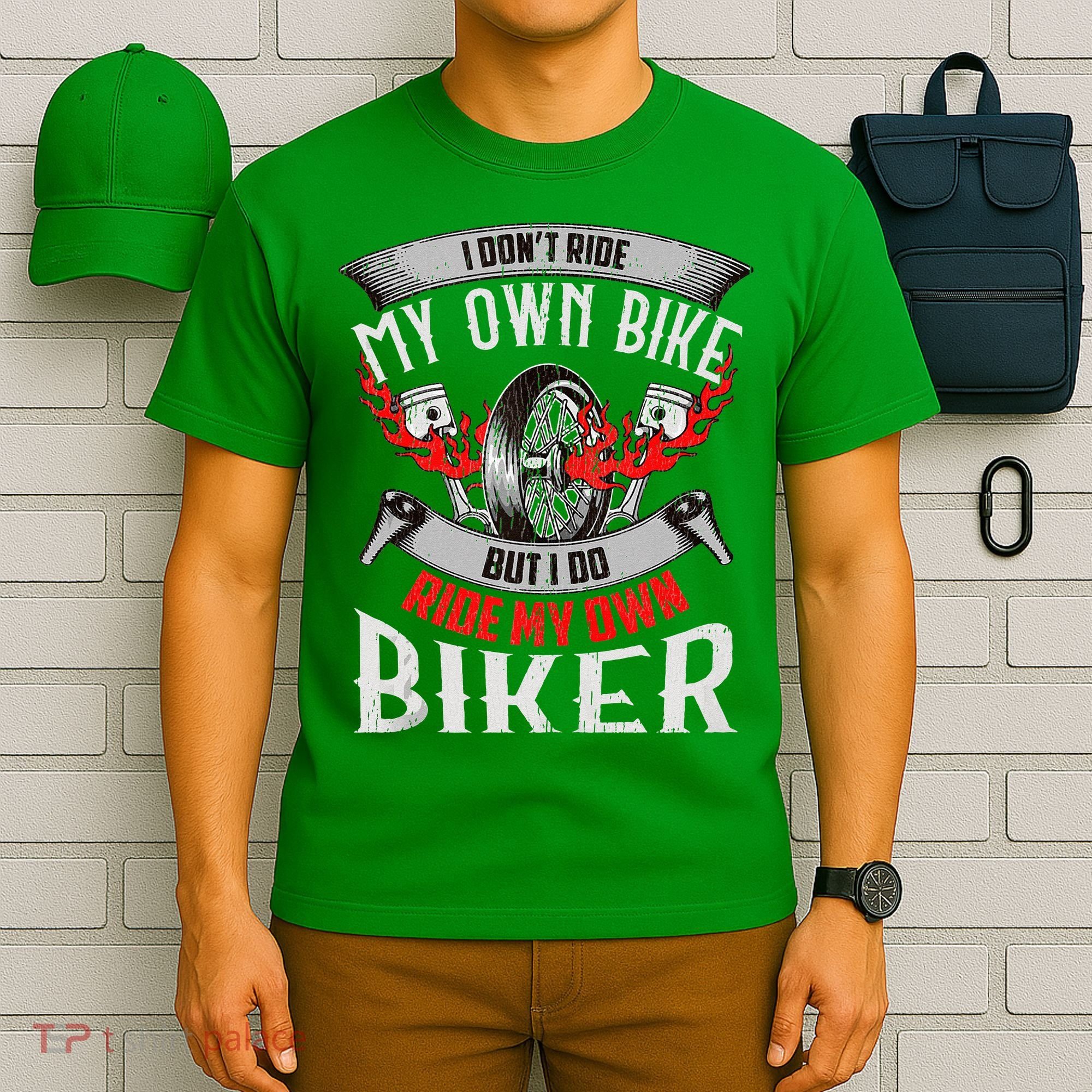 I Dont Ride My Own Bike Biker Chick Wife Red Motorcycle T-Shirt