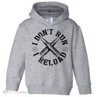 I DonT Run I Reload Gun Rights American Flag Patriots Back Toddler Hoodie thumb 0
