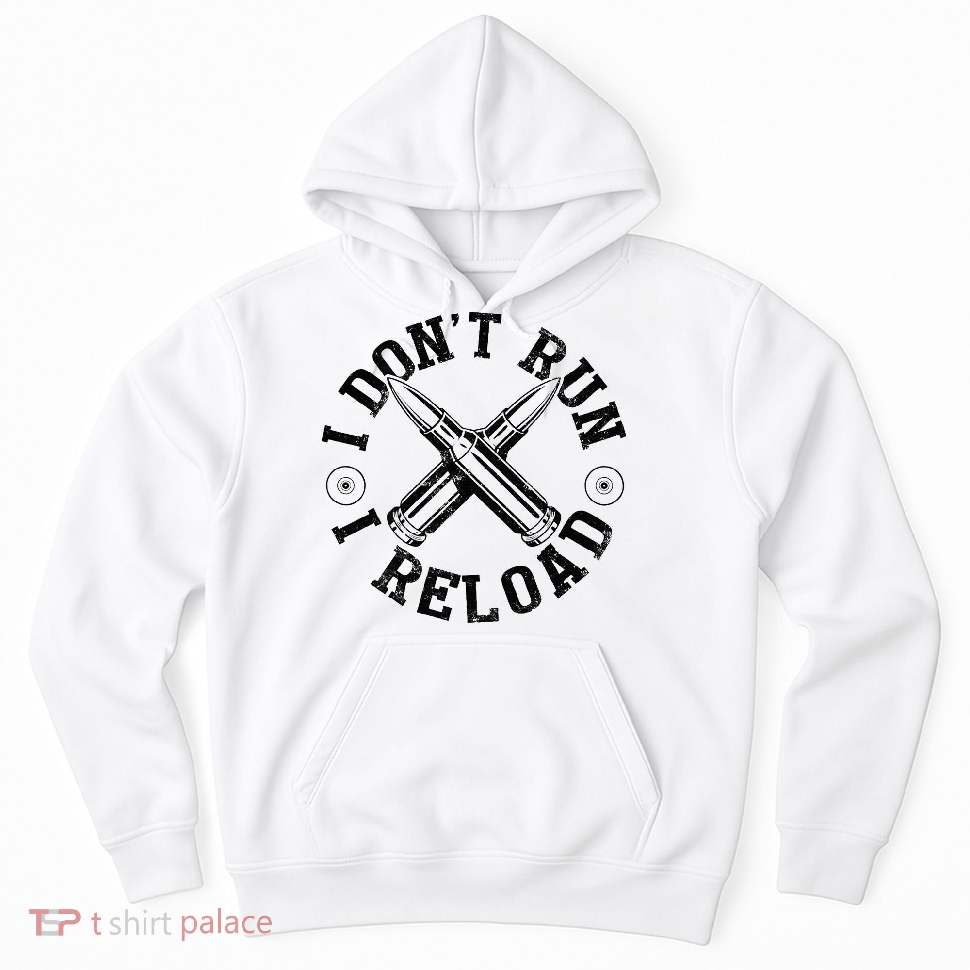 I DonT Run I Reload Gun Rights American Flag Patriots Back Hoodie
