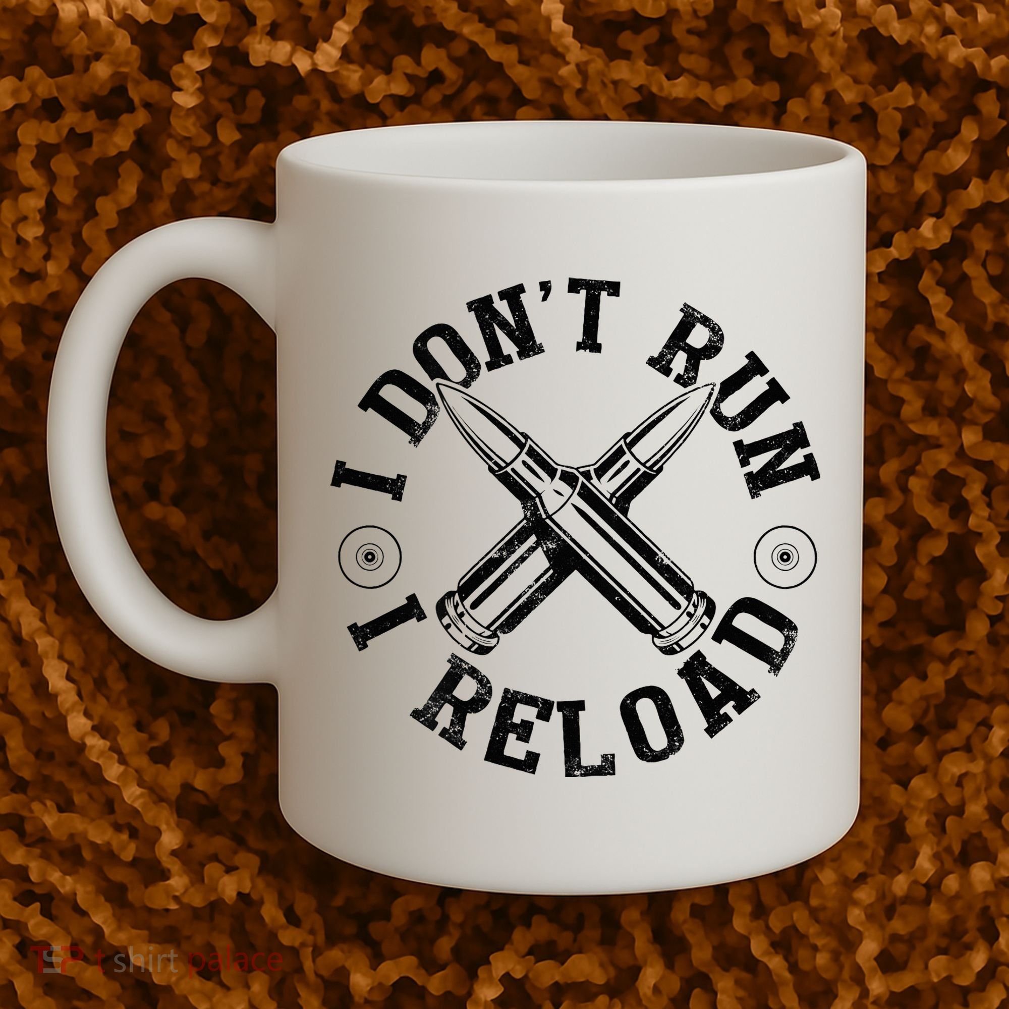 I DonT Run I Reload Gun Rights American Flag Patriots Back Coffee Mug